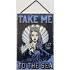 Blechschild Blechemma Take me to the Sea est 1980 with cord 30 x 20 cm