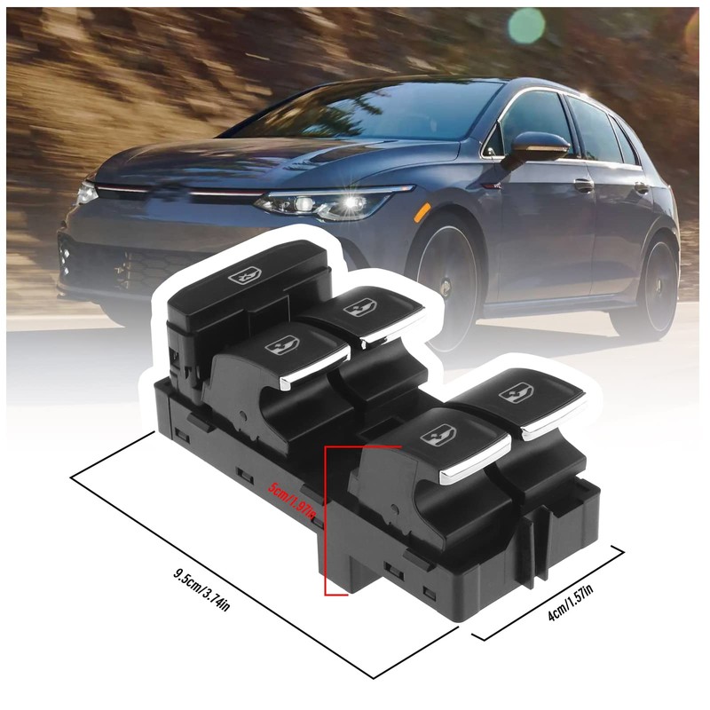 eMagTech Power Window Lifter Switch Window Control Switch 5G0959857/5GG 959