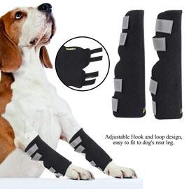 dog rear hock brace, Joint Braces,Dog Rear Legs Braces 1 Pair Dog Hock Brace Sleeves Joint Wraps For Hand Arthritis Sprain Support(XS)