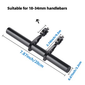 Yizhet Bicycle Handlebar Extender, Bicycle Extender Holder, Handlebar Extender Bicycle Handlebar Extender for Handlebars with 18-34 mm, for Torch Smartphones GPS Devices