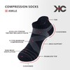 KC-TAHO Calcetines de compresión al tobillo, 4 pares para hombres