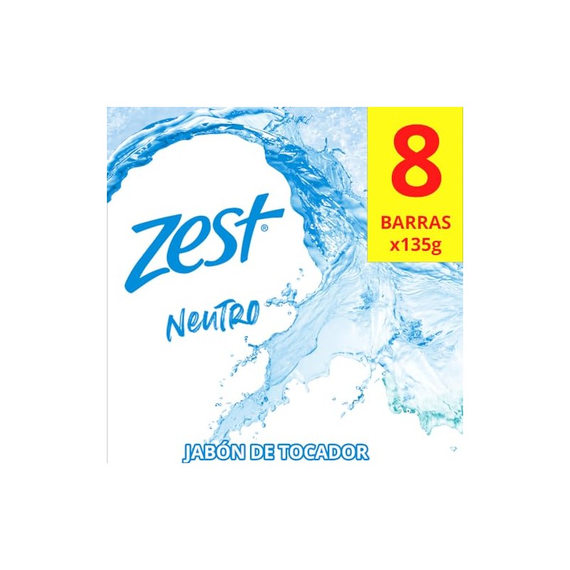Zest Zest jabon en barra neutro regular 8 piezas de