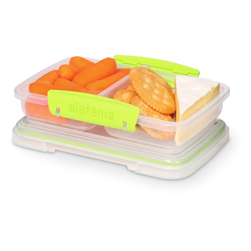 Sistema 61517 KLIP IT Accents Split Food Storage Container, 350