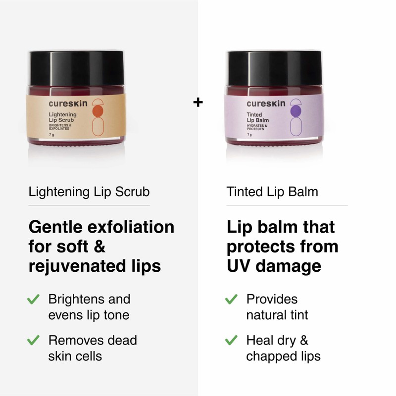 Cureskin Lip Scrub Combo | Lightening Lip Scrub for Men