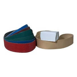 Leatherbeltman 1 x 30 Belt Pack - 6 Grit Belts and Leather Honing Belt with Compound