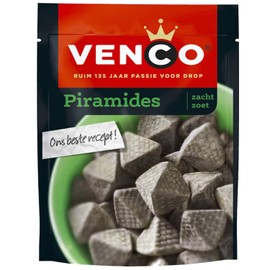 Venco Piramides 225 g I Soft Sweet Licorice from the Netherlands I Dutch Soft Liquorice I Zoete Drop from Holland