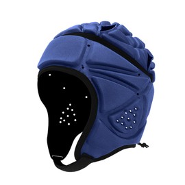 GOHASPW Rugby Helmet Youth Kids Flag Football Headgear Soft Shell Adult Head Protector (Navy)