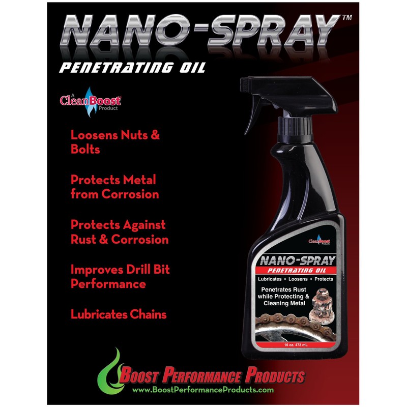 Boost Performance Products CleanBoost Nano-Spray 16oz - Spray Penetrating Oil