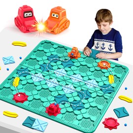 STEM Logic Road Builder Toys: Board Games Toys for 5 Year Old Kids Montessori Brain Teaser Puzzles Educational Learning Activities Toy for Kid Ages 3 4 6-8 12 Boys Girls Gifts (Blue, 50PCS)