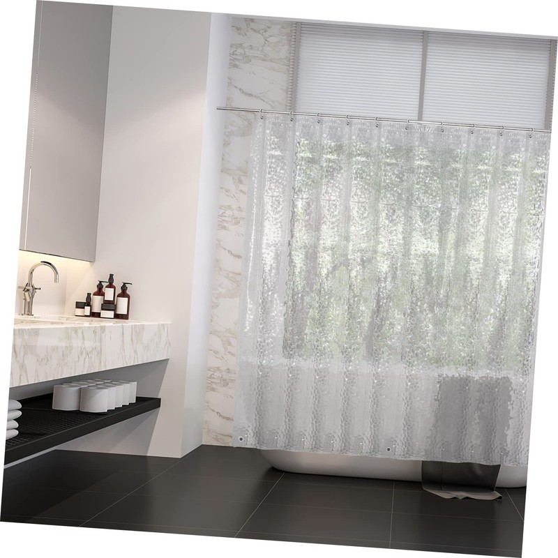 iplusmile 3D Pattern Shower Curtain Liner Waterproof Stand up Shower