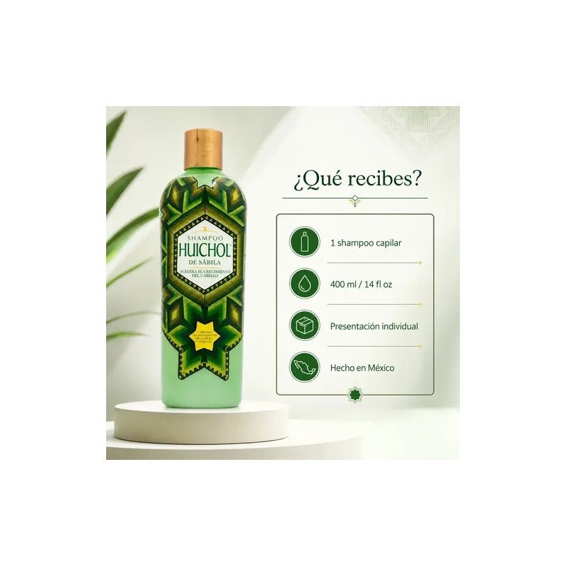 Shampoo Huichol Artesanal De Sabila Anticaida Original 400 ml