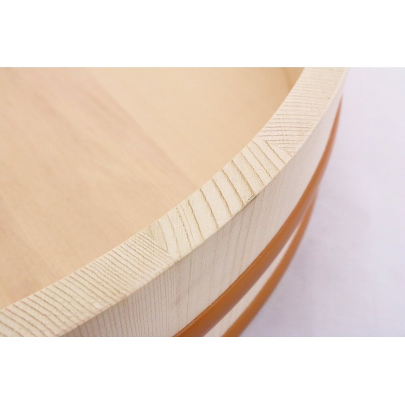 市原木工所 寿司桶 白木 プラスチック製タガ 箍 33cm 約 5合用
