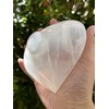 GAF TREASURES Large Selenite Heart Bowl, 5" Selenite Heart Shaped