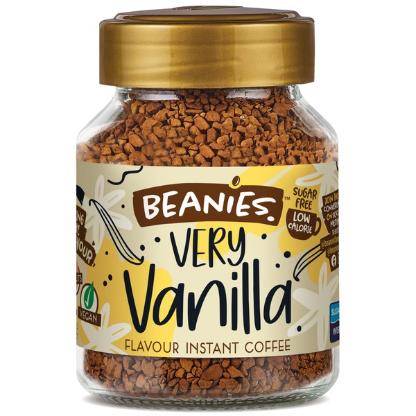 Beanies Flavour Instant Coffee -Very Vanilla Instant Flavored Coffee -