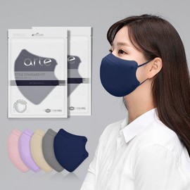 Arte domestically produced bird-shaped disposable color mask, navy, 100 sheets / 아르떼 국산 새부리형 일회용 컬러 마스크 네이비100매