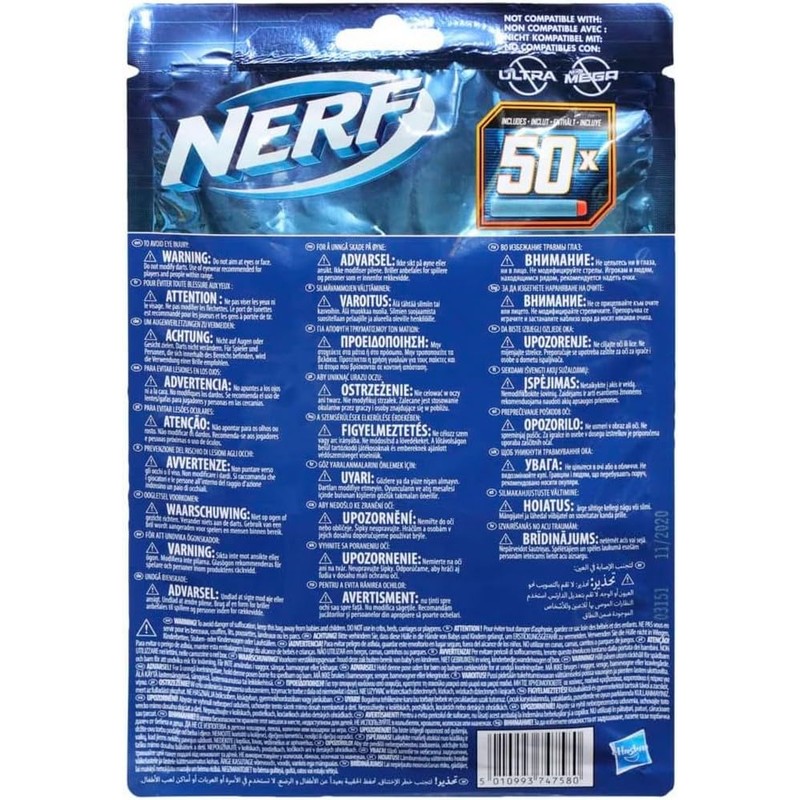 Confezione ricarica 50 dardi Nerf Elite 2.0 - Include 50