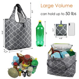 BeeGreen BeeGreen Shopping Bags For Groceries Foldable Reusable Grocery Bags Heavy Duty 6 Pack Cute Holiday Gift Bags Large Bags For Women Cloth Bags With Handles Polyester Tote bag Bulk Gifts