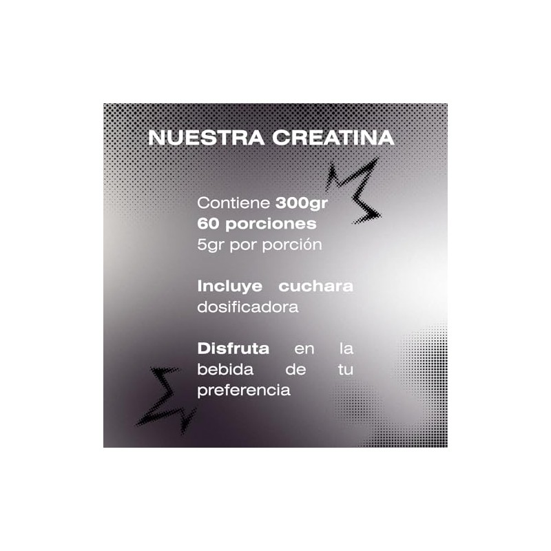 Creatina Monohidratada, Sin Saborizantes, Preworkout, 300g.