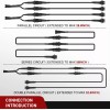 Nilight 4PCS 4 Pin RGB Motorcycles Light Extension Wire 2