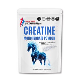Creatine Monohydrate Powder 500 Grams (1.1 Lb), 5000mg Per Serv, Micronized Creatine Powder, Unflavored, Pure, No Filler, Keto & Vegan, Easy Dissolve Pre Workout Creatine for Women and Men