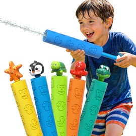 Squirt Gun Bulk 6 Pack - Foam Water Shooters & Water Blaster Soakers for Kids Adults, Durable Fun for Pool Squirt Beach Toys Outdoor Play, Party Favors