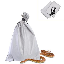 2 Pack Cloth Snake Reptile Bag with Bite Free Pouch Corner Drawstring for Capturing Moving Transporting Hunting Catching Snakes Reptiles to Vet or Travel (11x15)