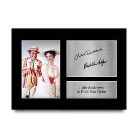 HWC Trading A4 Julie Andrews & Dick Van Dyke Mary Poppins Gifts Printed Signed Autograph Picture for Movie Memorabilia Fans