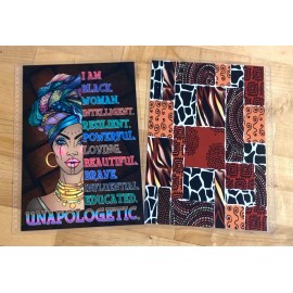 Handmade *Black Woman Unapologetic Cover Set 4 use w/ Erin Condren A5 Coil Spiral Planner