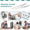 2 Piece Pocket Screwdriver Set with Magnetic Tip and Pocket