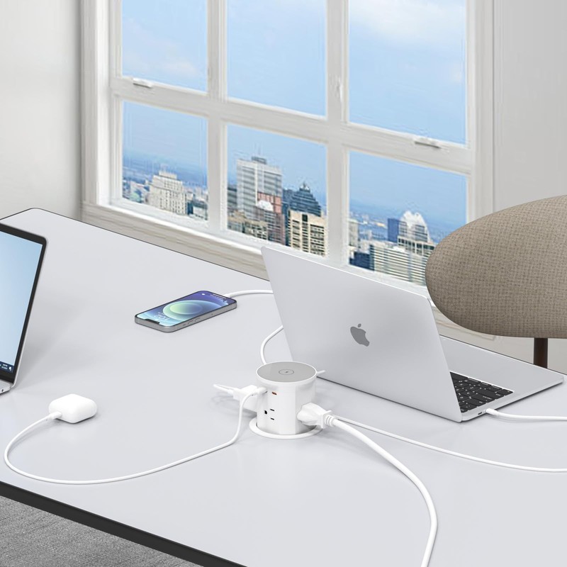 Pop Up Outlet for Countertop 20W USB C Fast Charging