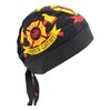 Fire Fighter Fireman Doo Rag Black Headwrap First In Last