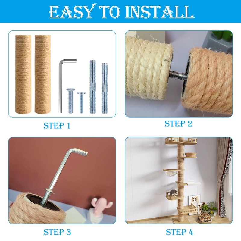 Cat Scratching Post Replacement Screws, M10 and M8 Screws for