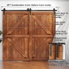 AONAYIOA 9FT Bypass Sliding Barn Door Hardware Kit, Combination Track