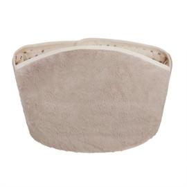 Winter Thicken Plush Waist Warmer Lumbar Back Support Belt Stomach Protector Wrap Band Thermal Waist Brace Adjustable Kidney Binder for Men Women (Beige, M)