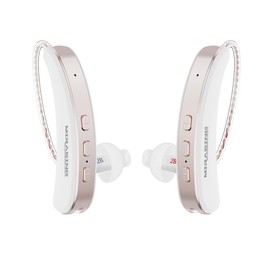 Rechargeable Hearing Aids for Seniors Hearing Loss 16 Channel Digital BTE Hearing Aid with Intelligent Noise Cancellation for Adults (R20D1-pair)