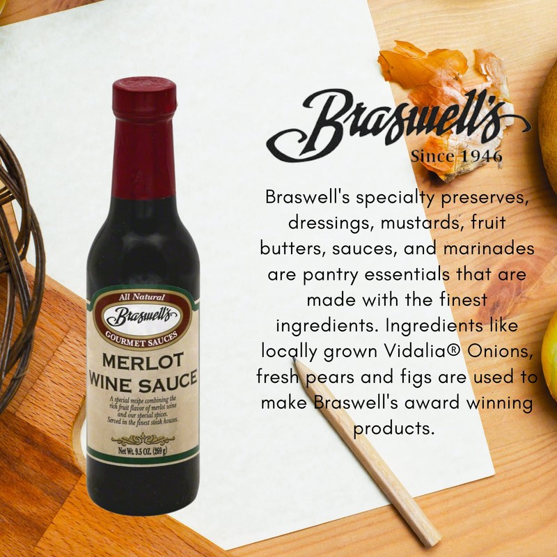 Sauce Steak Merlot Wine 9.5 ounces -Pack of 6