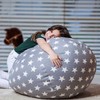 Wekapo Stuffed Animal Storage Bean Bag Chair Cover for Kids
