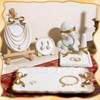 Wowagoga Jewelry Display Stand Set, Resin Jewelry Dish with Vanity