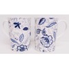 Blue Persia Mugs Set of 2 Fine China Classic Oriental