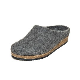 Stegmann Filzclog 108 Natural, Slippers for Men and Women, Felt Slippers with Cork Sole, Stone sheep