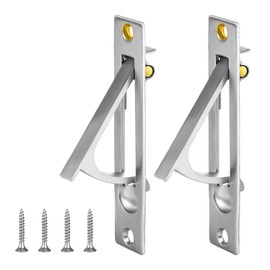XIHIRCD 2pcs Pocket Door Edge Pull, 304 Stainless Steel Pocket Door Handle with Screws, Door Hardware for Bathroom Closet Hallway Laundry (Silver)