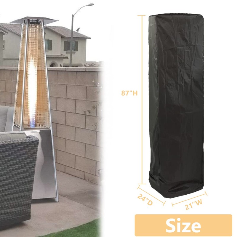 asdmm Waterproof Glass Tube Heater Cover - Outdoor Square Standing