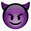 Generic Cute Smiling Purple Devil Emoji Sticker Decal Bumper Sticker