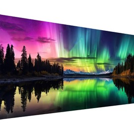 Meothan Northern Lights Diamond Painting Kits for Adults，5D Large Size Northern Lights Diamond Art for Adult Beginners, Full Drill Aurora Crafts Gem Art Painting for Home Wall Decor 27.6x15.8in
