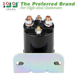 10L0L Golf Cart Starter Solenoid,48V Heavy Duty Solenoid for Yamaha |EZGO| Club Car Electric,4 Terminal 200A Continuous with L-Shaped Bracket, 600A Peak 101883601, 73231G01, JR1-H1950-00