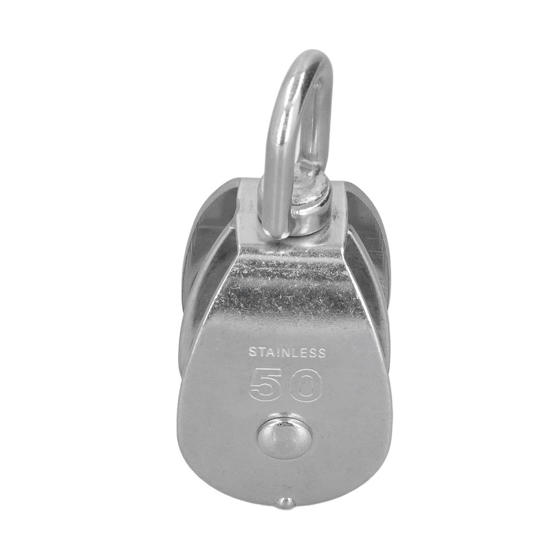50mm/2.0in Marine Pulley Double Roller 400kg Loading 304 Stainless Steel