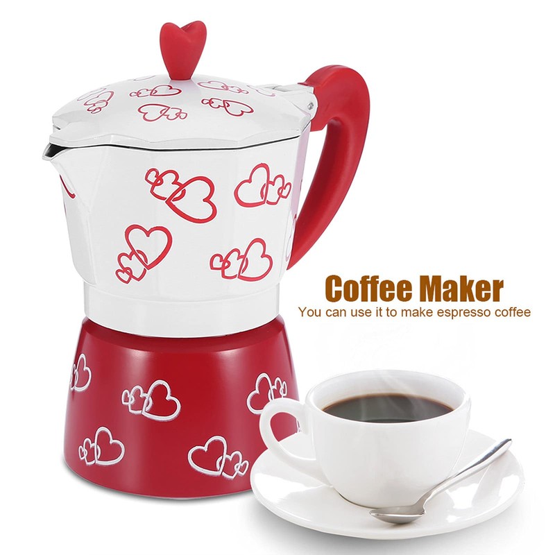 fasient Moka Express Espresso Maker, Aluminium Mocha Pot, Reusable Espresso