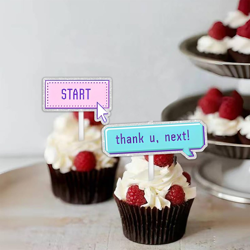 Dessert Cupcake Topper Intelligence Computer Tips Theme Decorations Boy Girl