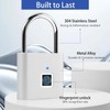 UMIKSMART Fingerprint Padlock, Keyless Biometric Smart Lock with USB-C Rechargeable