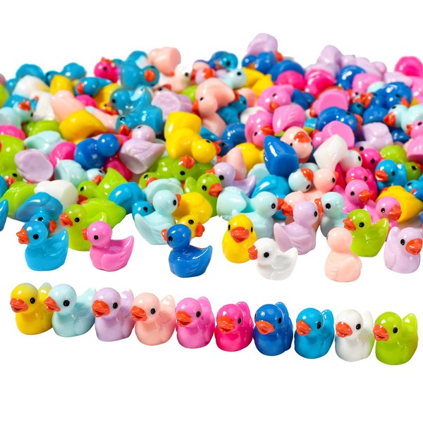 Fanshiontide Pack of 100 Mini Ducks, Small Ducks, Mini Duck